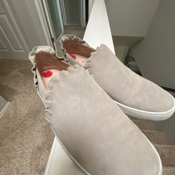 Kate Spade Lilly suede ruffle slip on sneakers - Picture 3 of 5